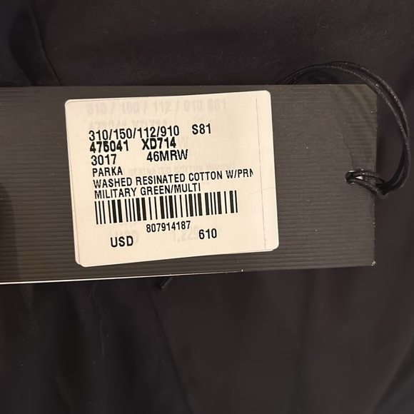 GUCCI LOGO PRINTED WASHED COTTON FIELD JACKET IN KHAKI - Picture 4 of 6